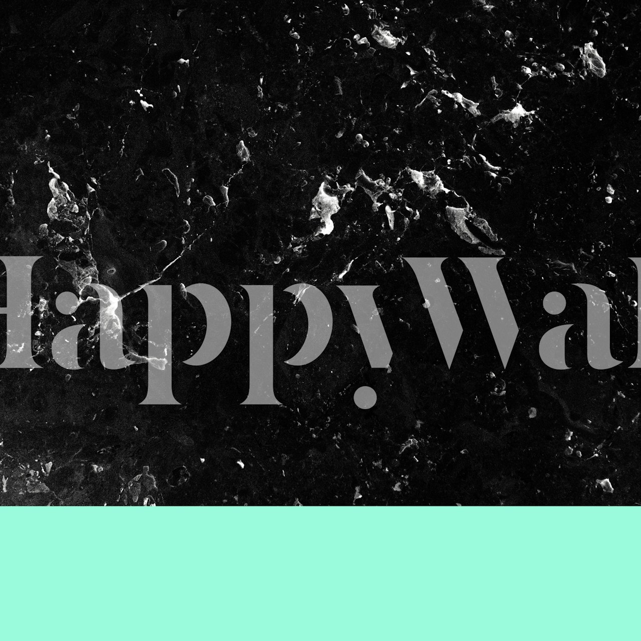 Mint and black marble wallpaper in a room