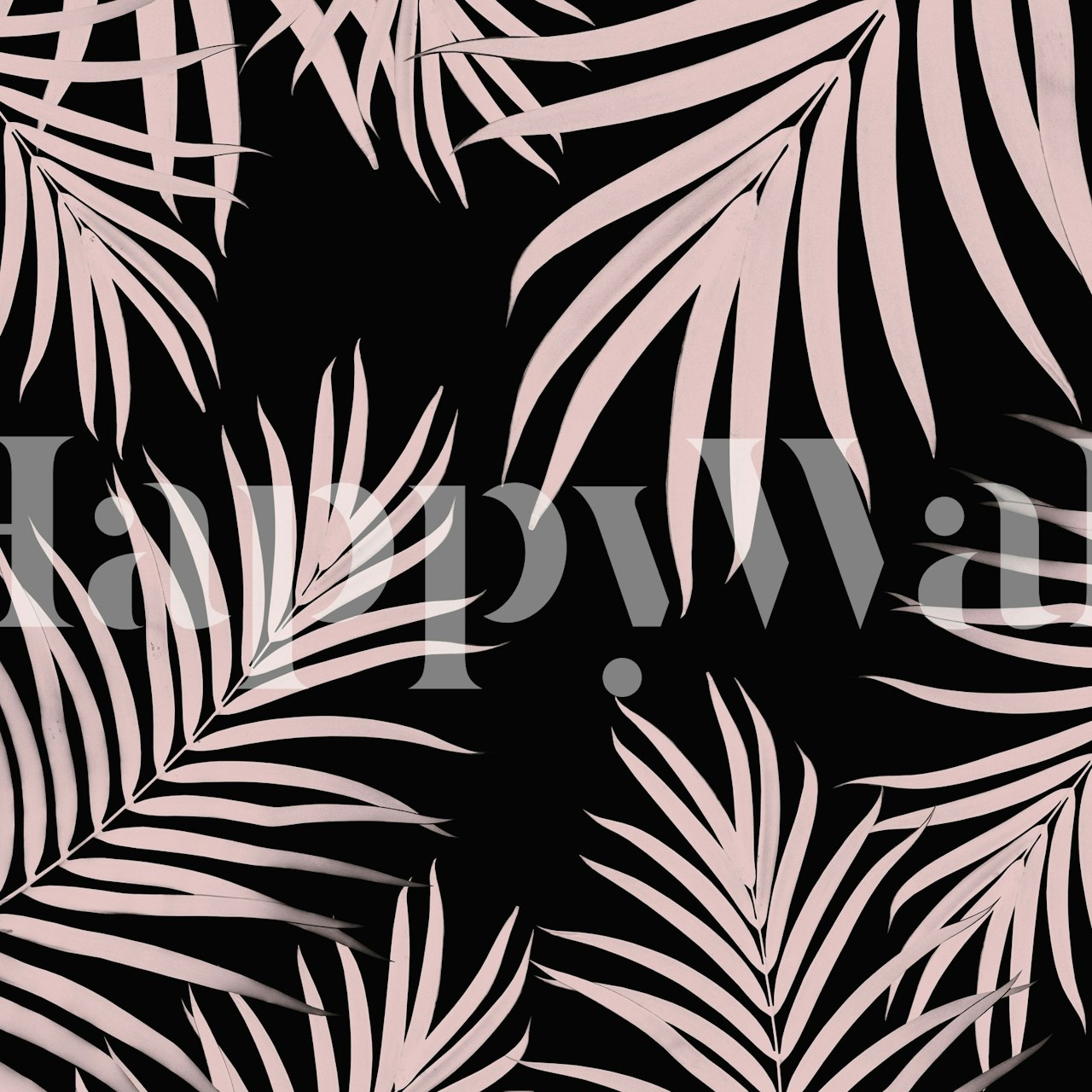 Palm leaves wallpaper in a room
