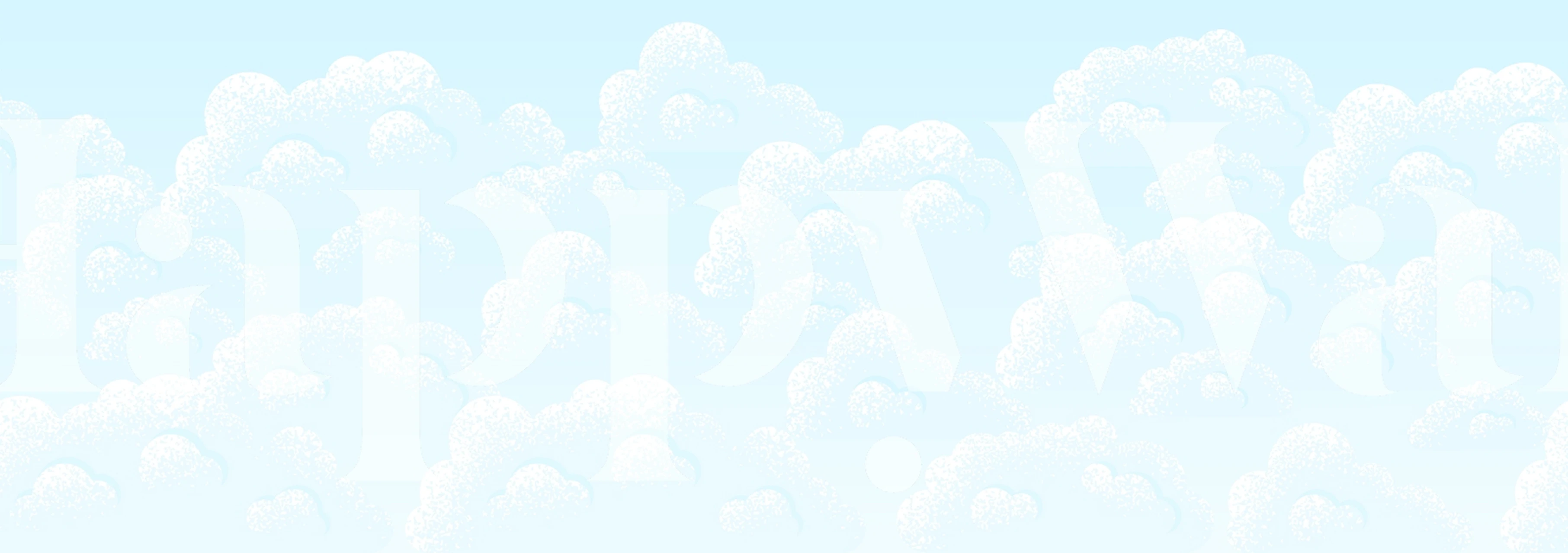 Vintage blue clouds wallpaper design with a soft sky background