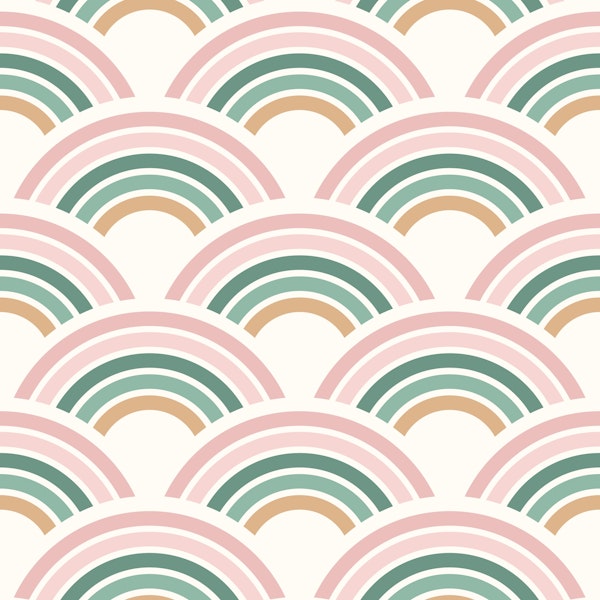 Blush and Green Rainbow