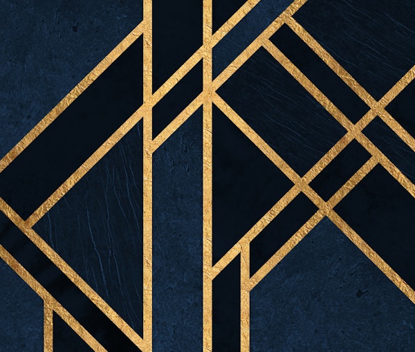 Art Deco Midnight Blue