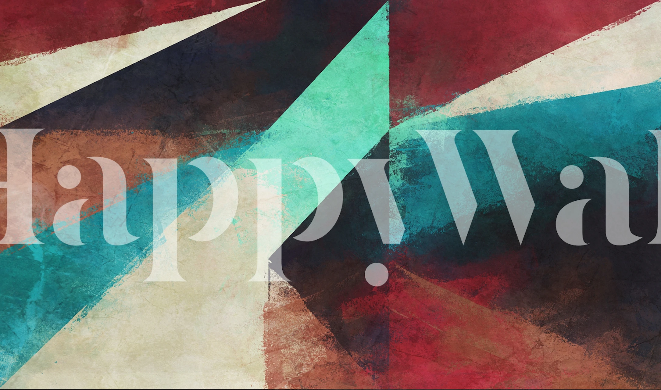 Abstract Geometric Triangles Wall Mural