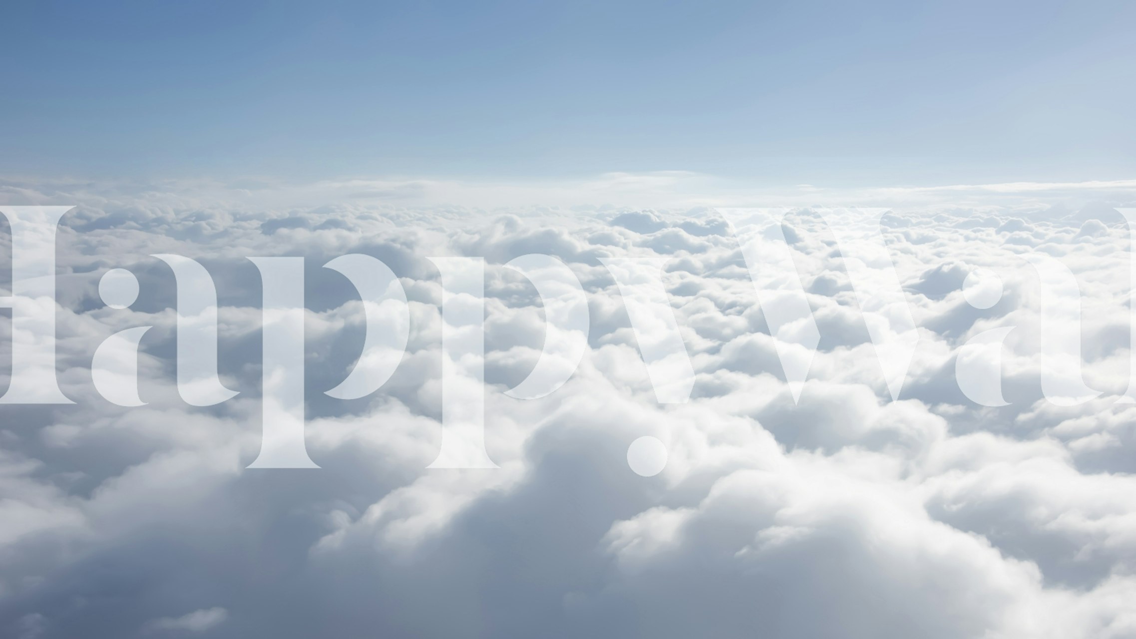 Fluffy clouds on a blue sky background wallpaper