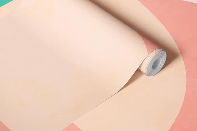 mid century modern pastel geowallpaper roll