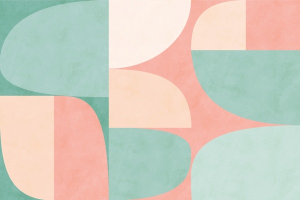 mid century modern pastel geo