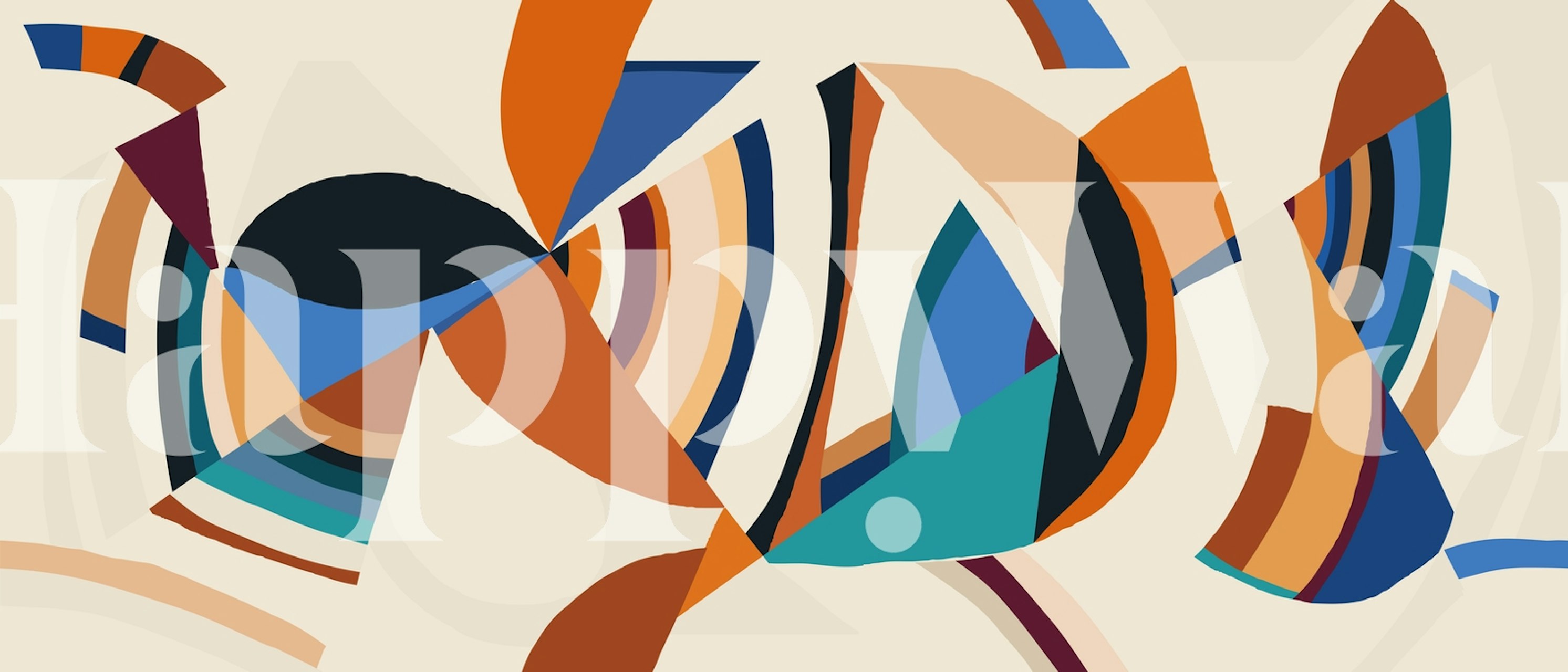 Tapeta Geometric abstract II u sobi