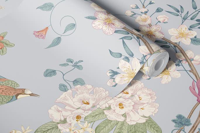 Chinoiserie pastelwallpaper roll