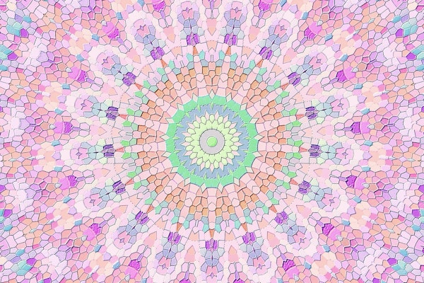 Arabesque Lilac Mosaic Mandala