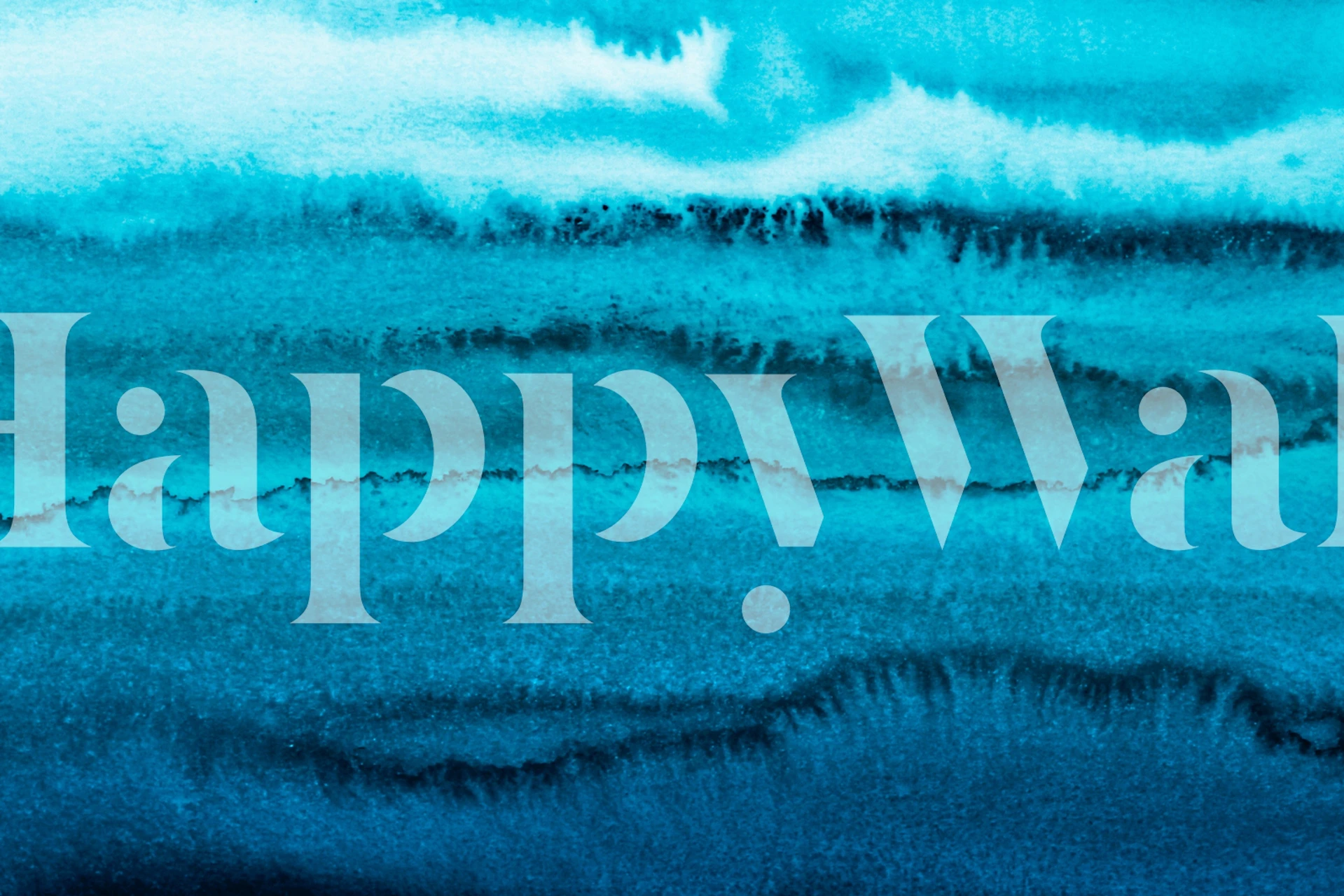 Papel pintado de olas azules inspirado en el océano Calypso