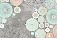 Festival Flow Mint Mandala papiers peint