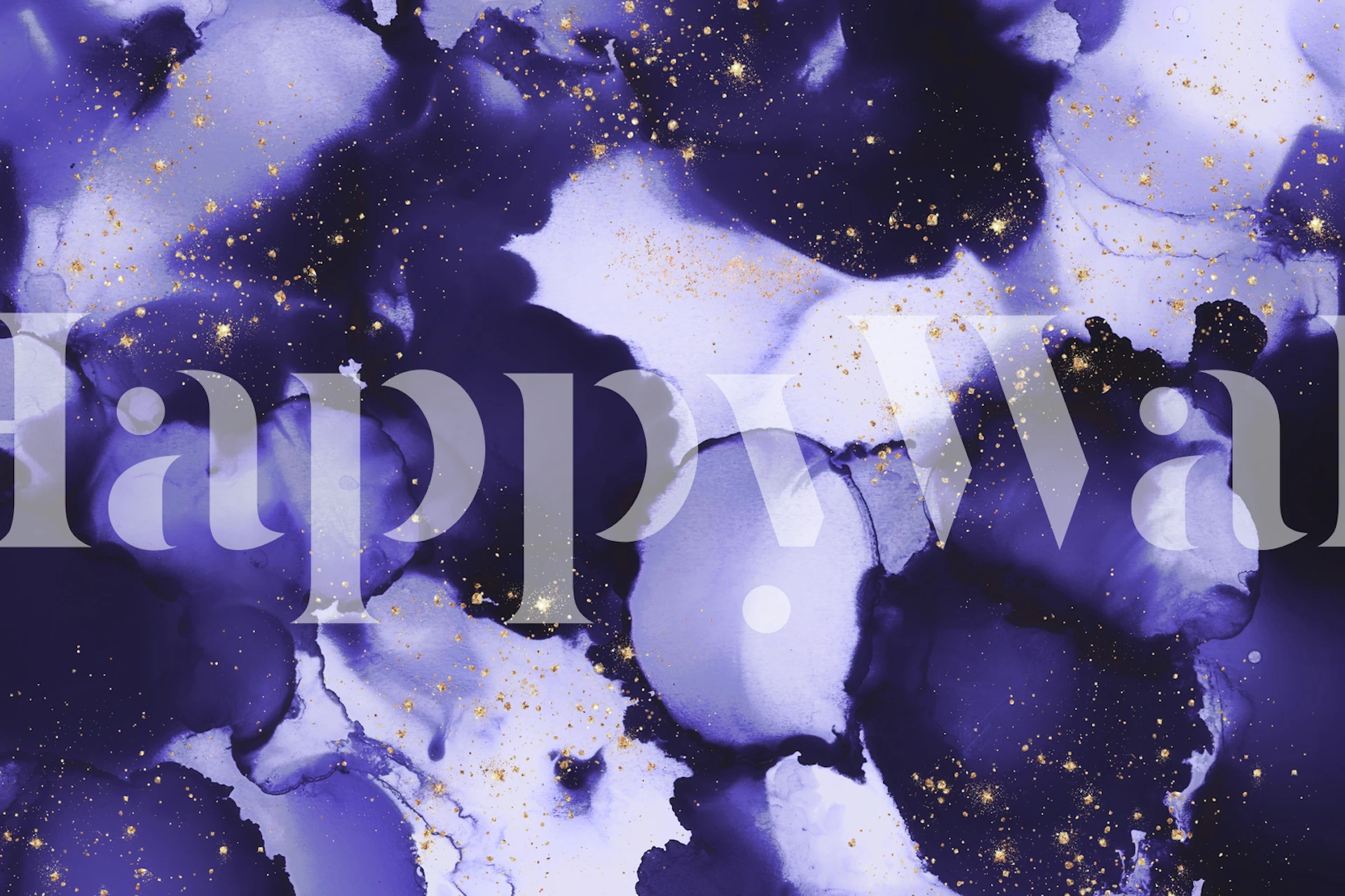 Ink Lilac Gold 22 wallpaper design in a room