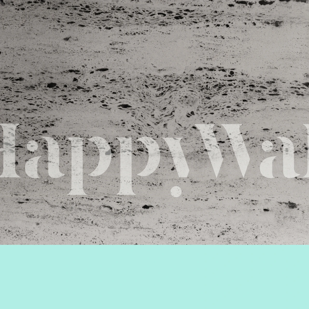 Bright Mint tapet på strukturerad betong