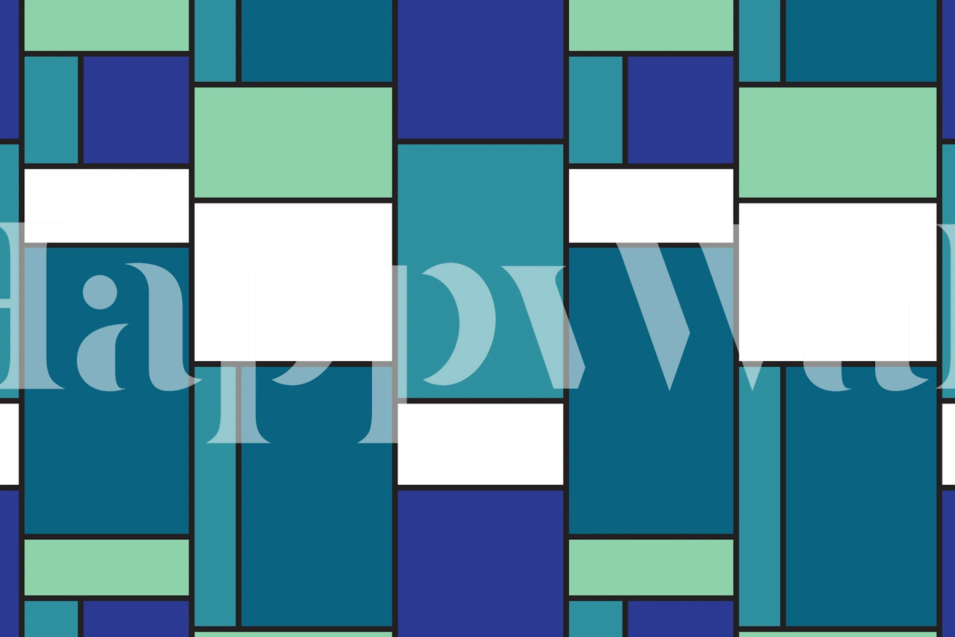 Colorful blocks wallpaper v místnosti