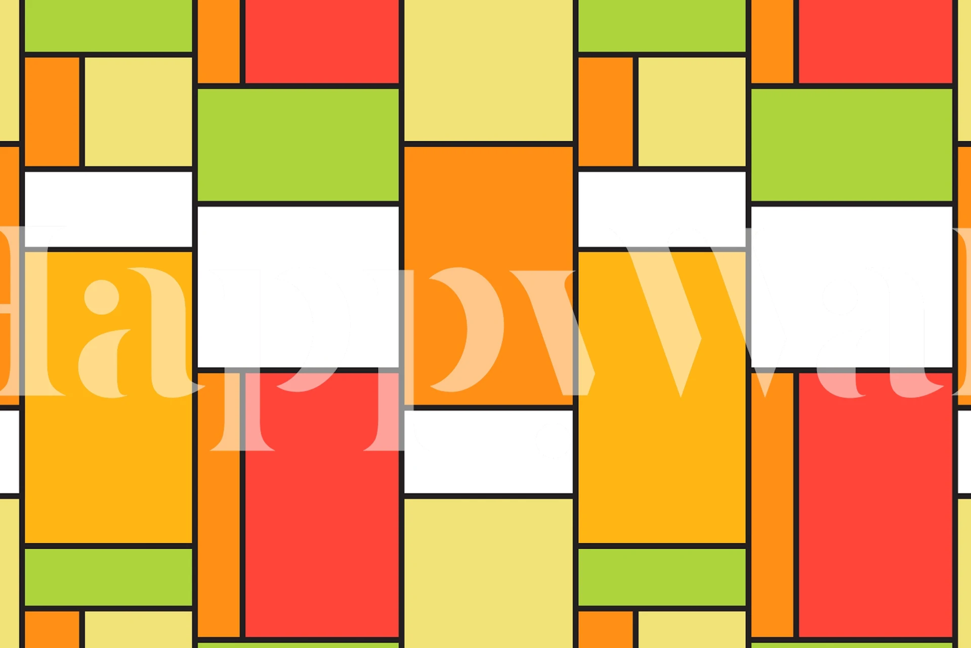 Colorful blocks wallpaper v místnosti