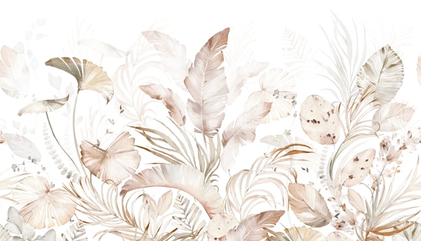 Tropical plants beige