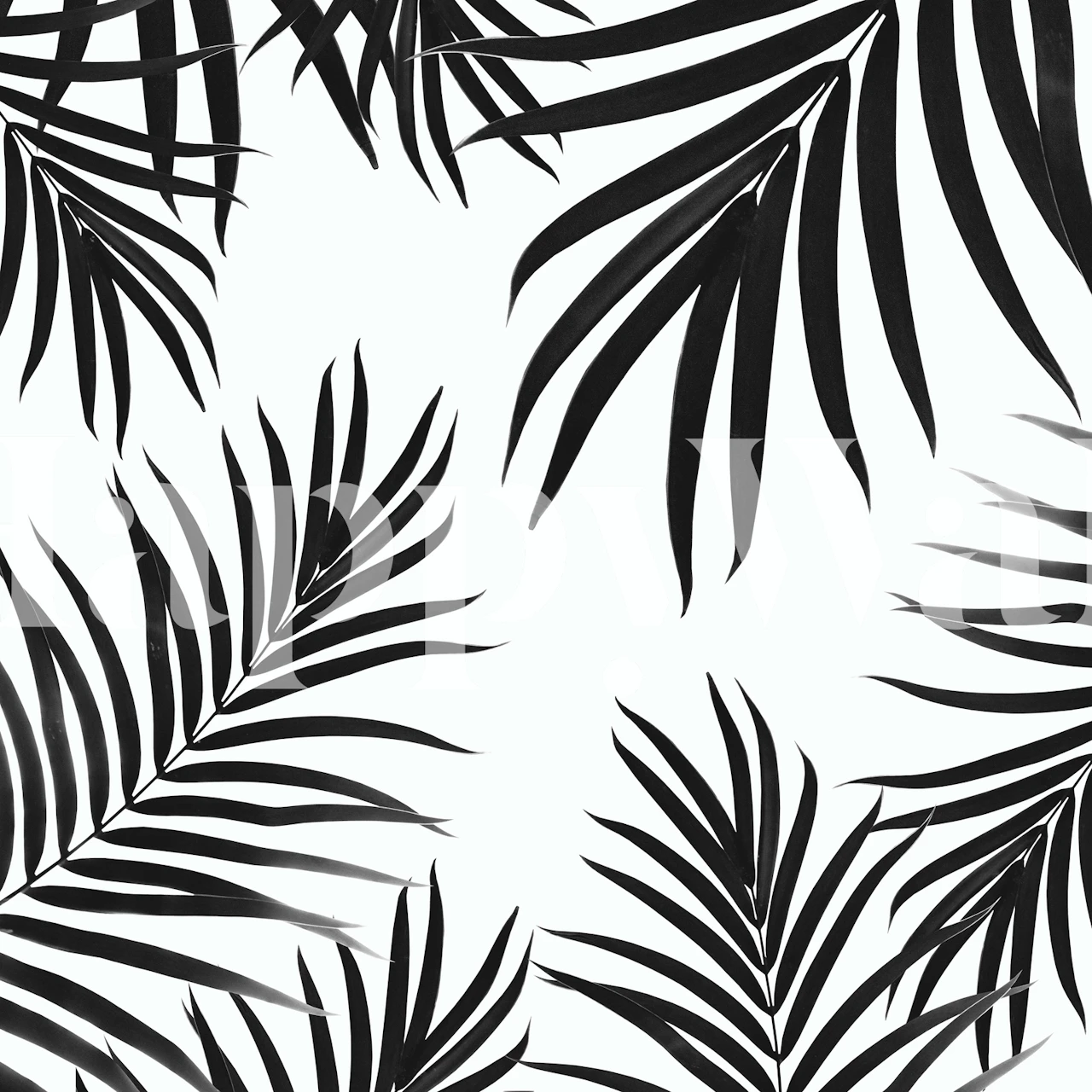 Palm leaves wallpaper in a room