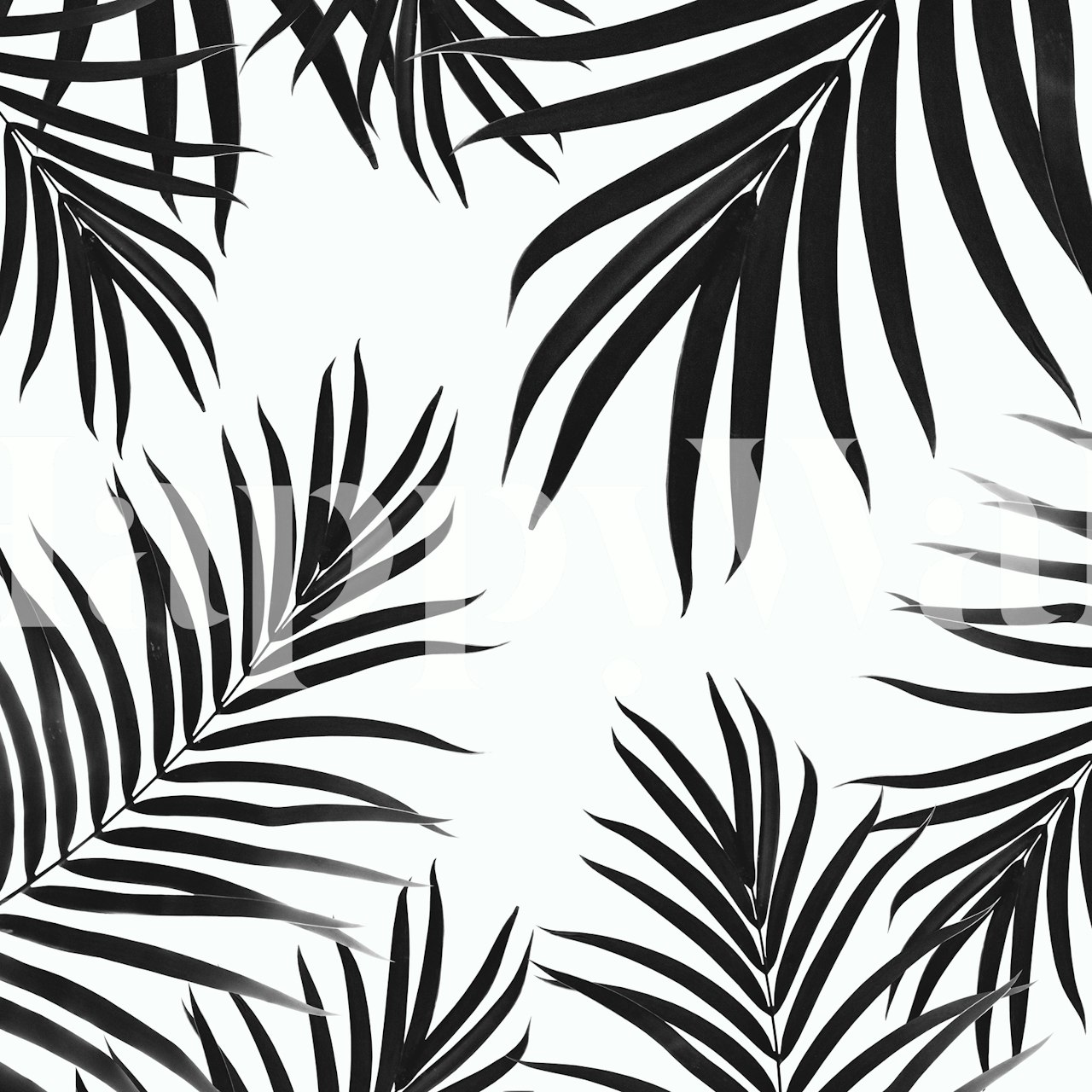 Palm leaves wallpaper in a room