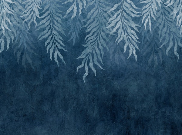 Dark blue tropical leaves