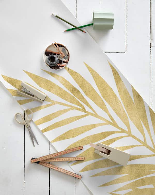 Palm Leaves Golden wallpaper roll