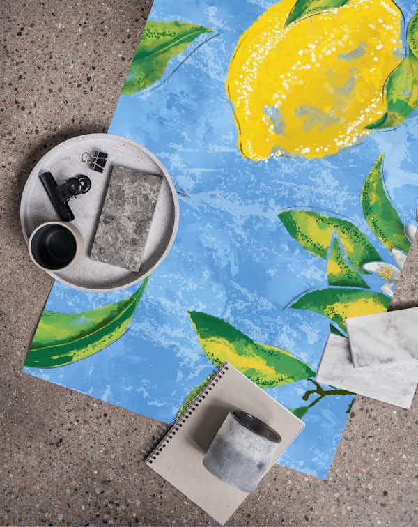 Summer Lemons wallpaper roll
