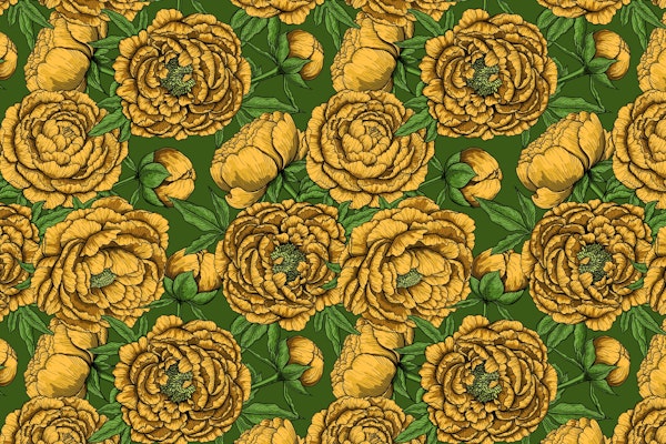 Yellow peony bouquet