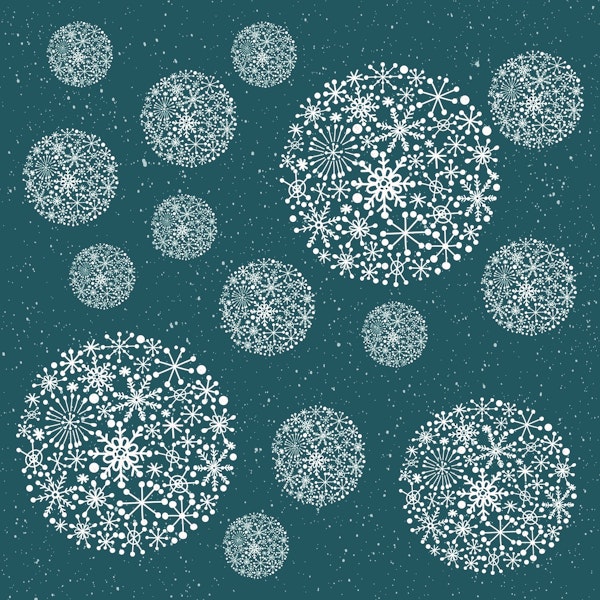 Snowflakes Teal