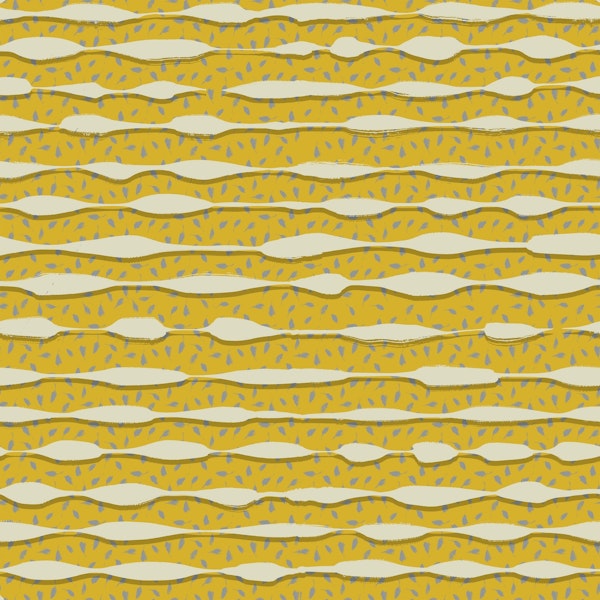 Textured Wavy Lines Mustard