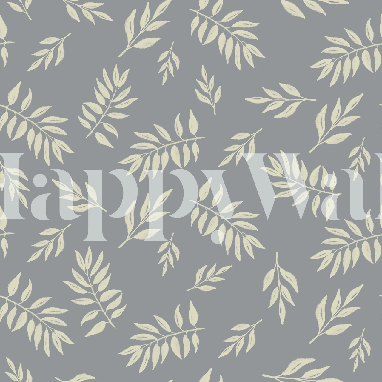 Fototapeta smetanově zbarvené listy na šedém pozadí