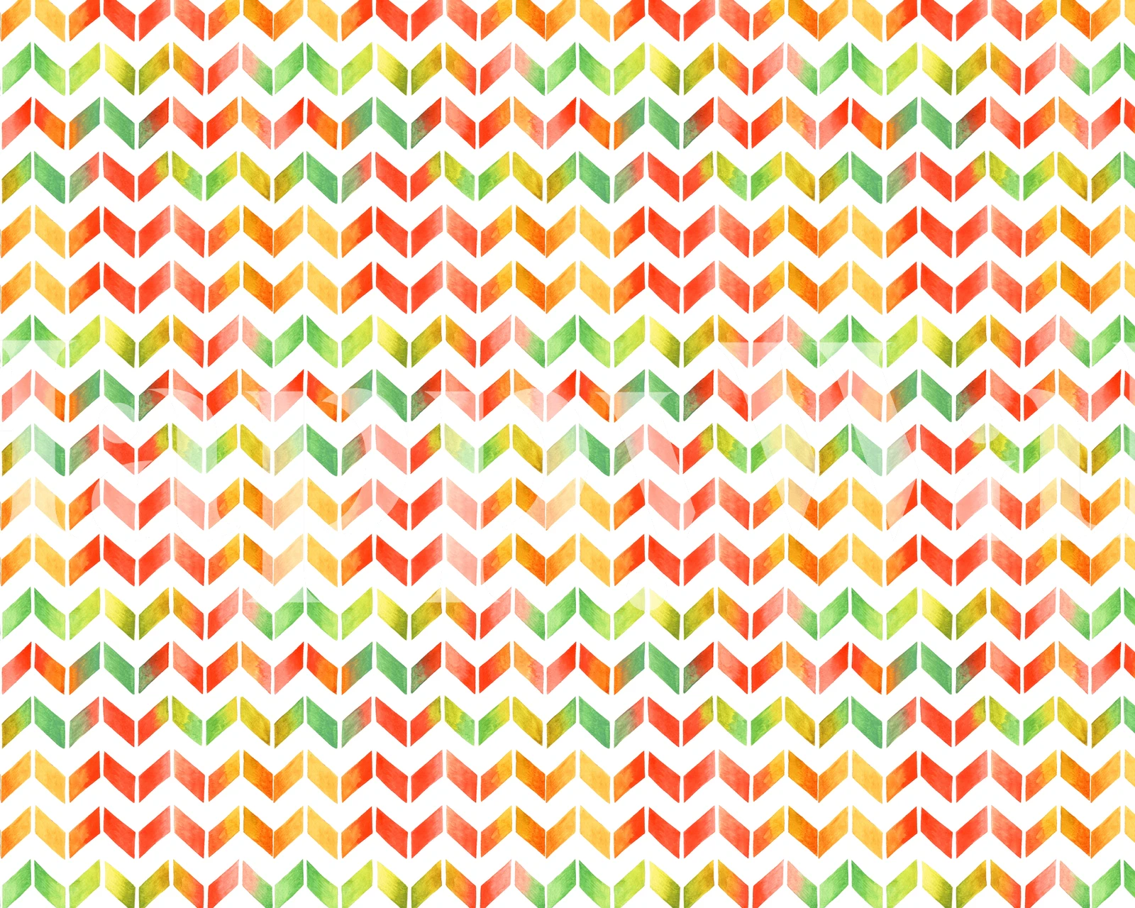 Colorful watercolour modern zigzag pattern wall mural for home decor.