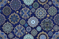 Blue Moroccan Tile Elegance tapete