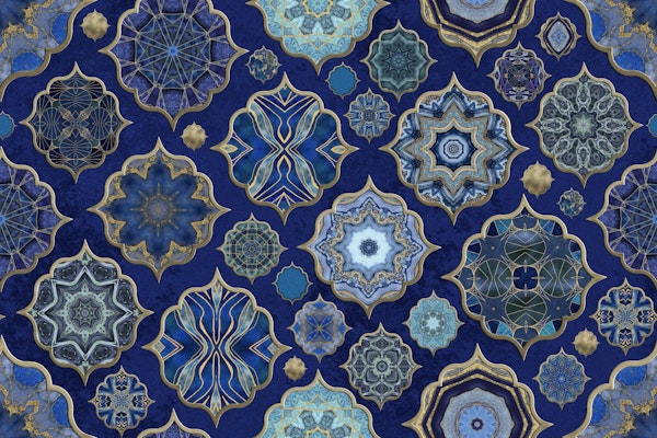 Blue Moroccan Tile Elegance