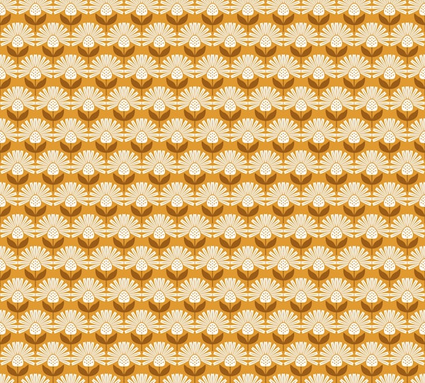 Retro Love Flower pattern