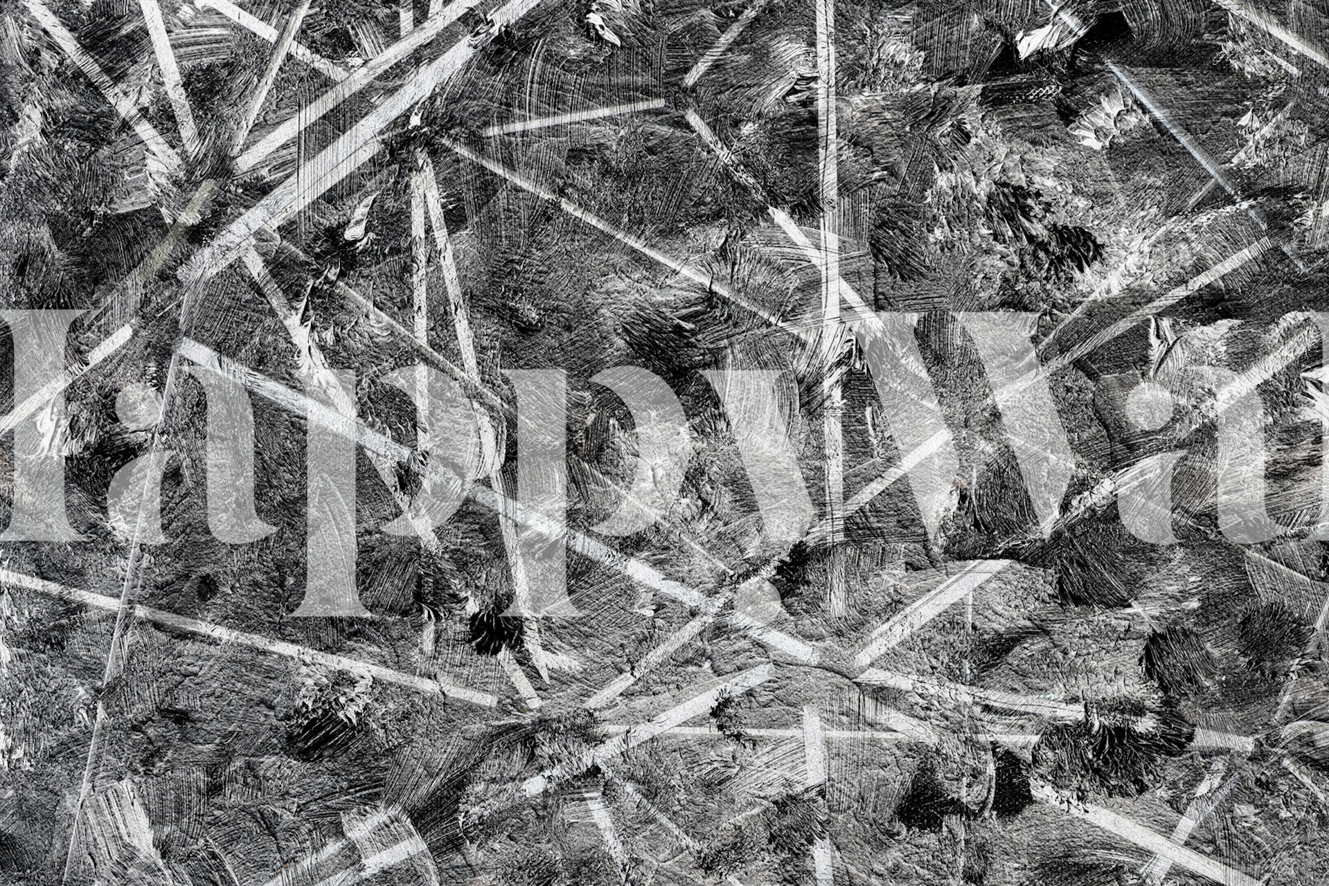 Abstract intersecting lines wall mural in monochrome