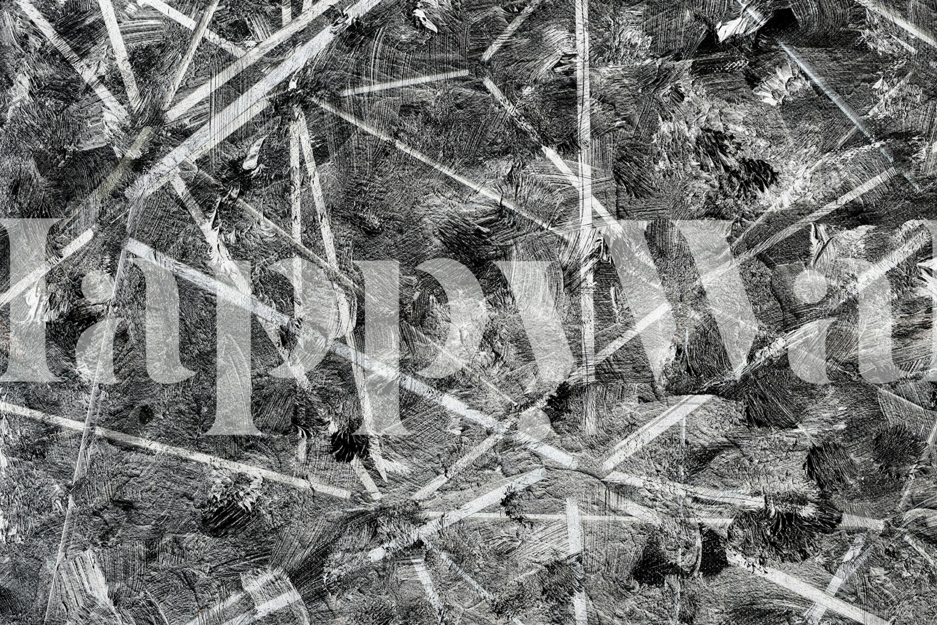 Abstract intersecting lines wall mural in monochrome