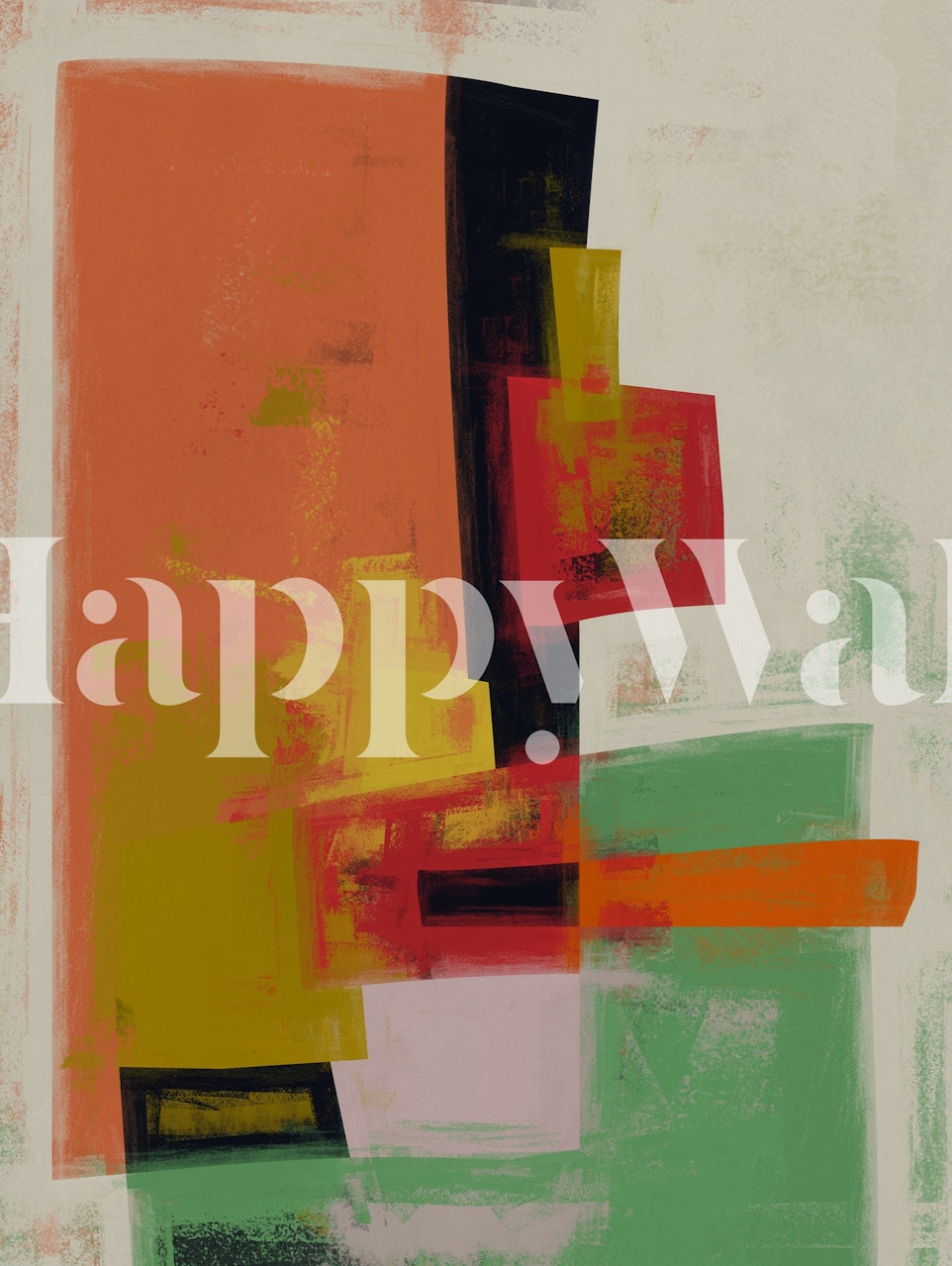 Geometric Construction 6 wallpaper in a room