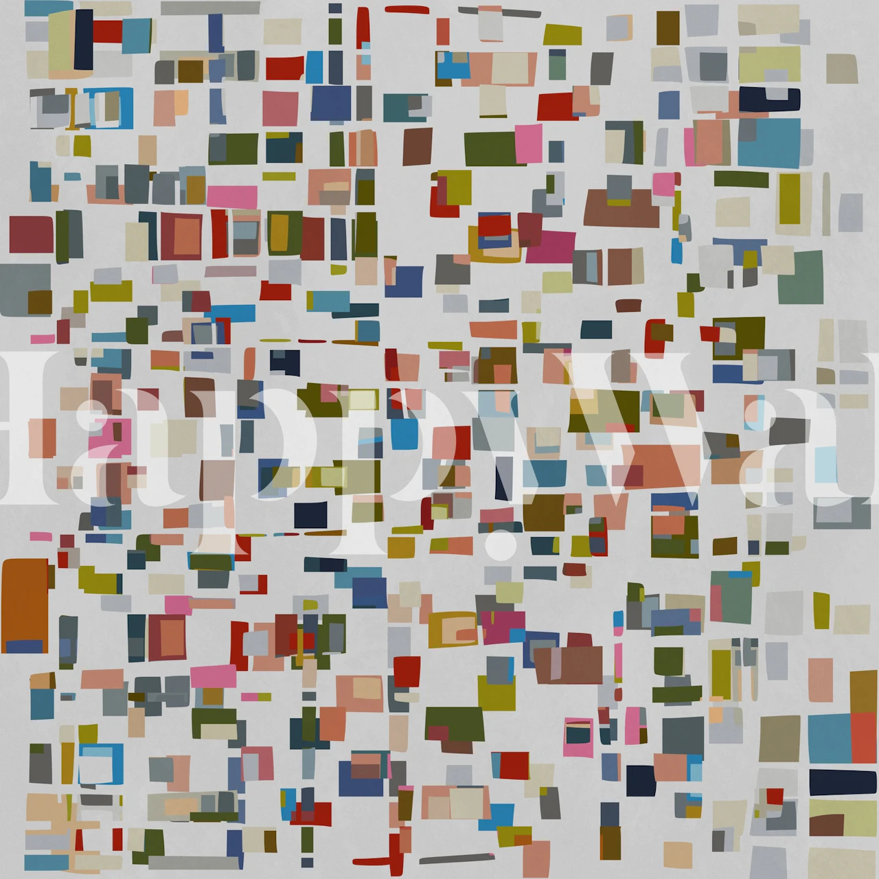 Colorful abstract wallpaper design in a room