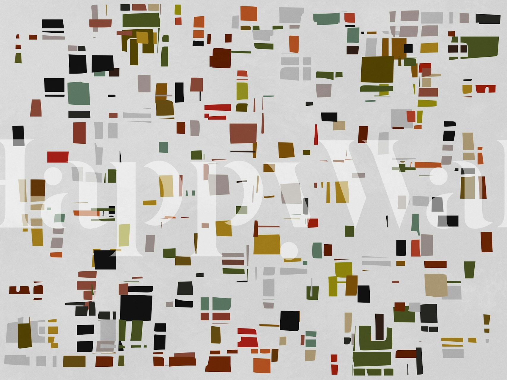 Colorful geometric abstract patterns in various shades on a light background wallpaper
