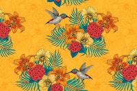 Tropical bouquet 3 ταπετσαρία