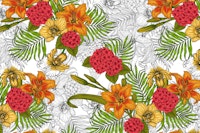 Tropical bouquet 7 carta da parati