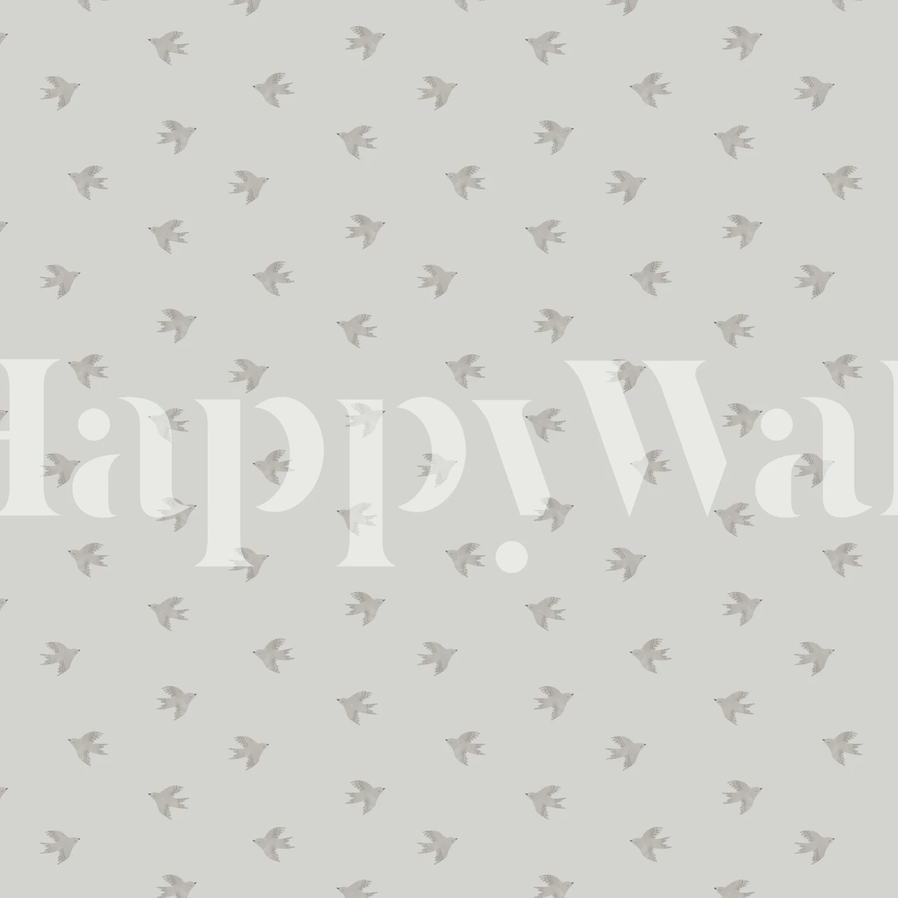 Gray birds on a light gray background wallpaper