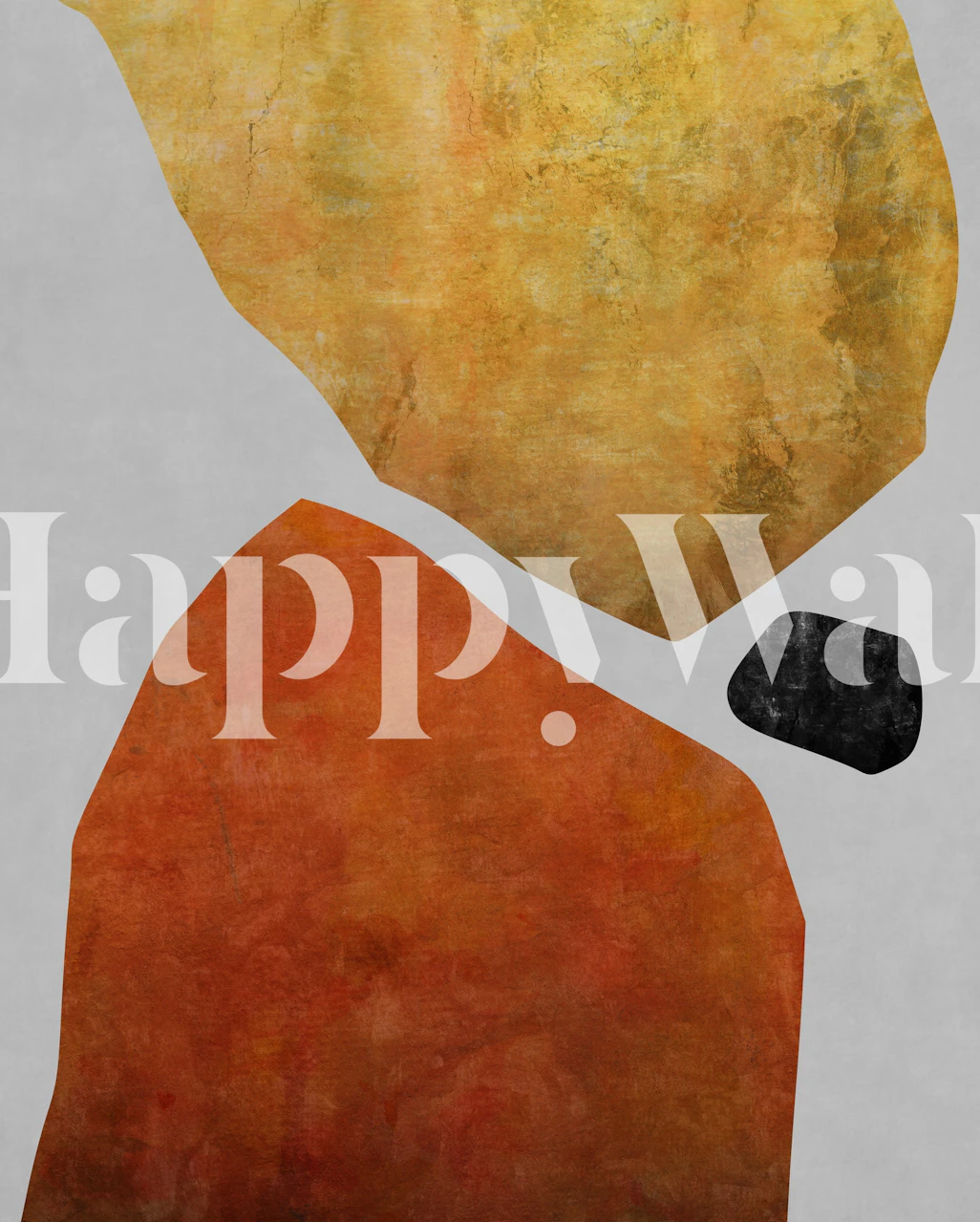 Abstract wall mural Organic Shapes 10 featuring earthy tones and minimalistic design