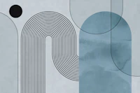 Mid Century Abstract Organic wallpaper