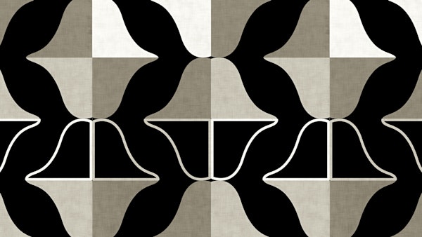 Mid Century Abstract Beige