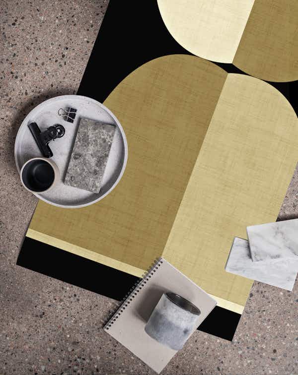 Mid Century Organic Gold Wallpaper Happywall