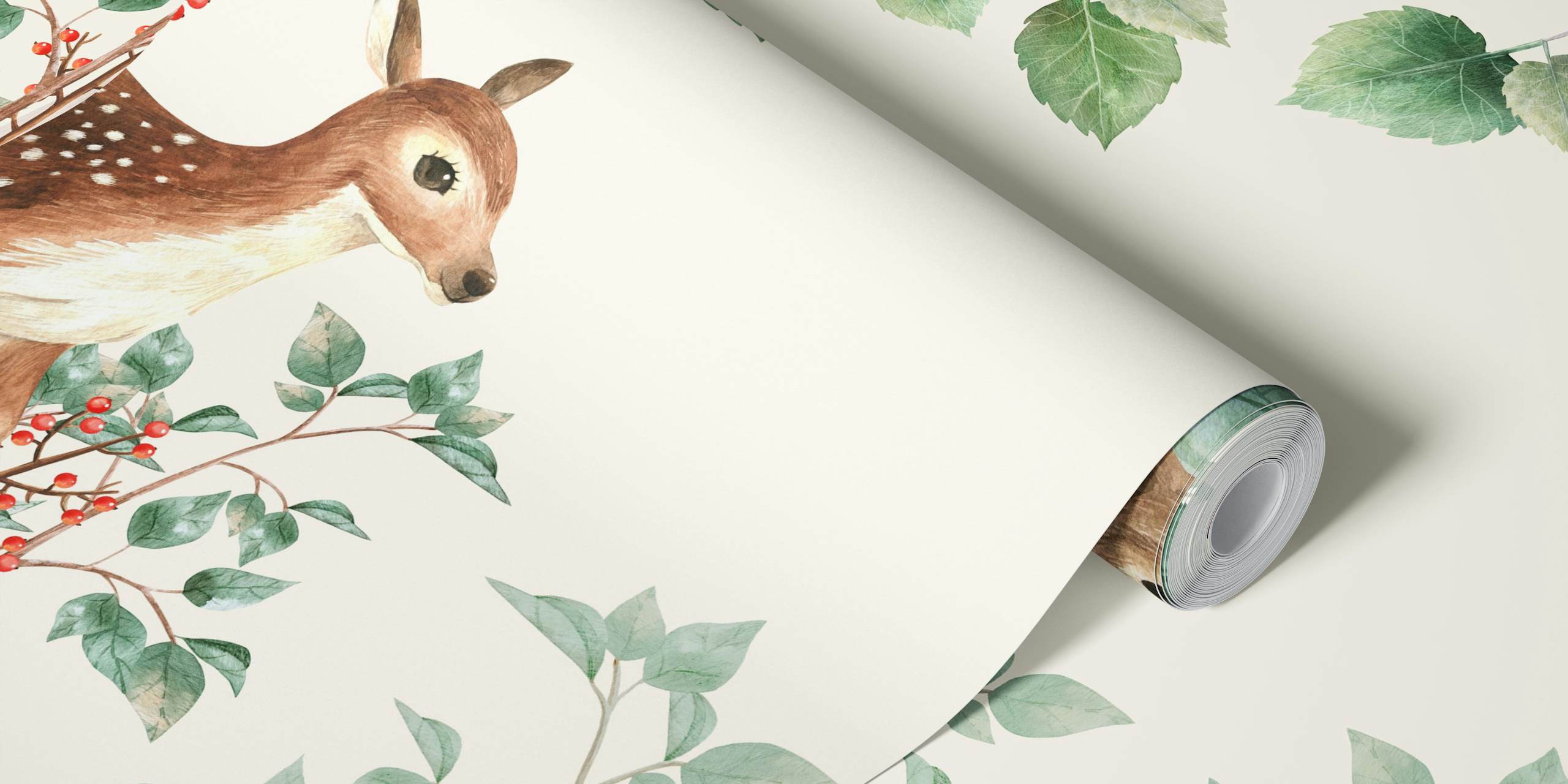 Woodland stories tapetti huoneessa