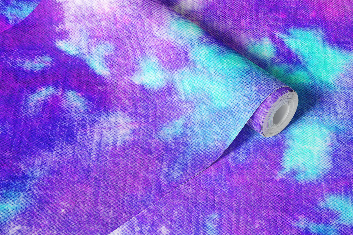 Tie dye purple wallpaper roll