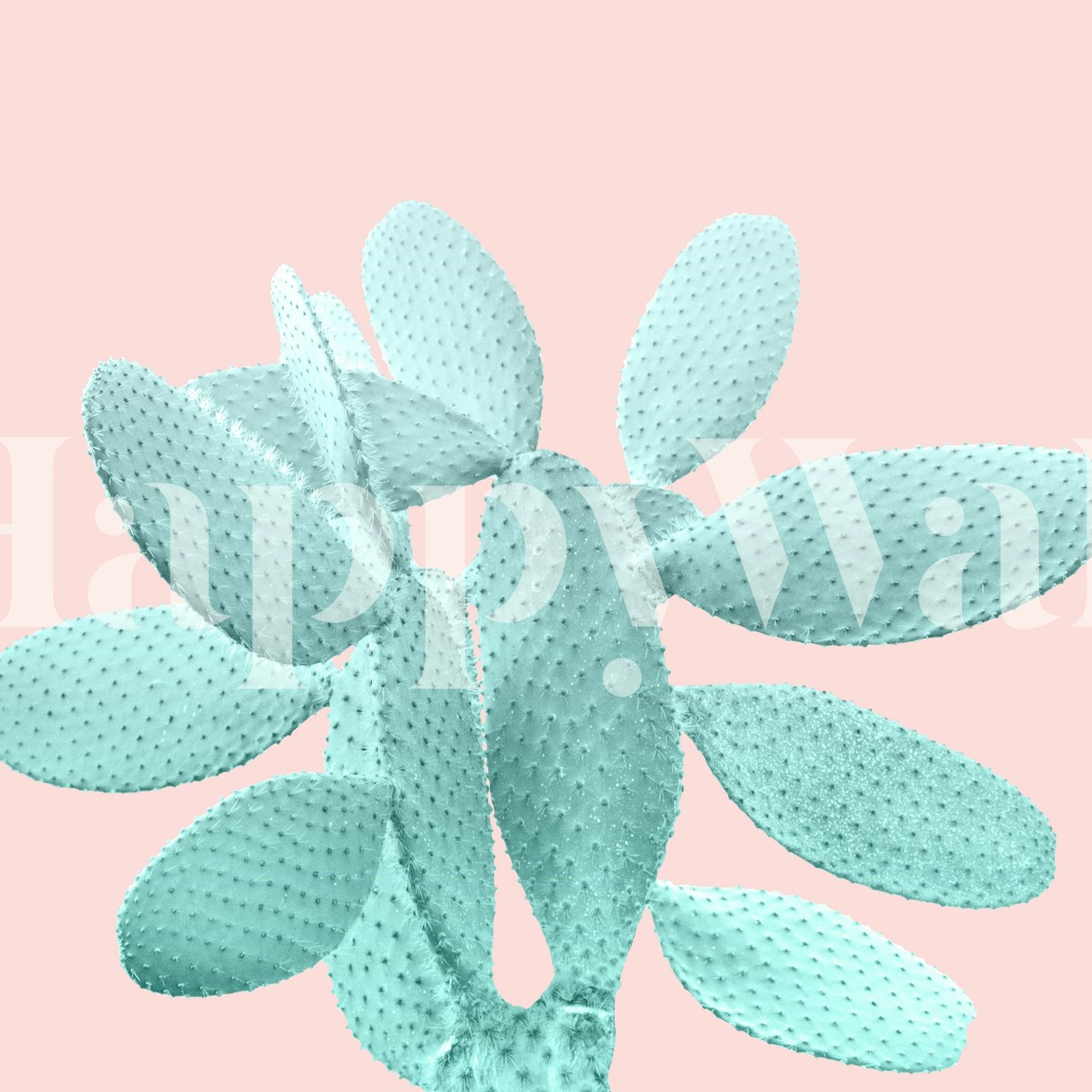 Blush Cacti Vibes wallpaper in a room