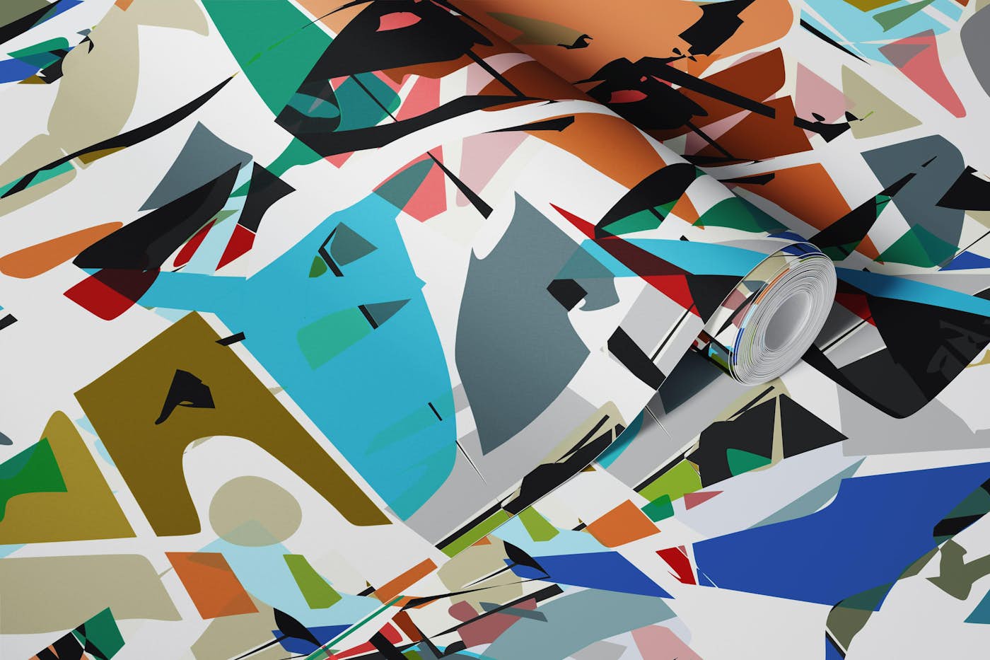 Mixing Colors and Shapes 3 wallpaper roll