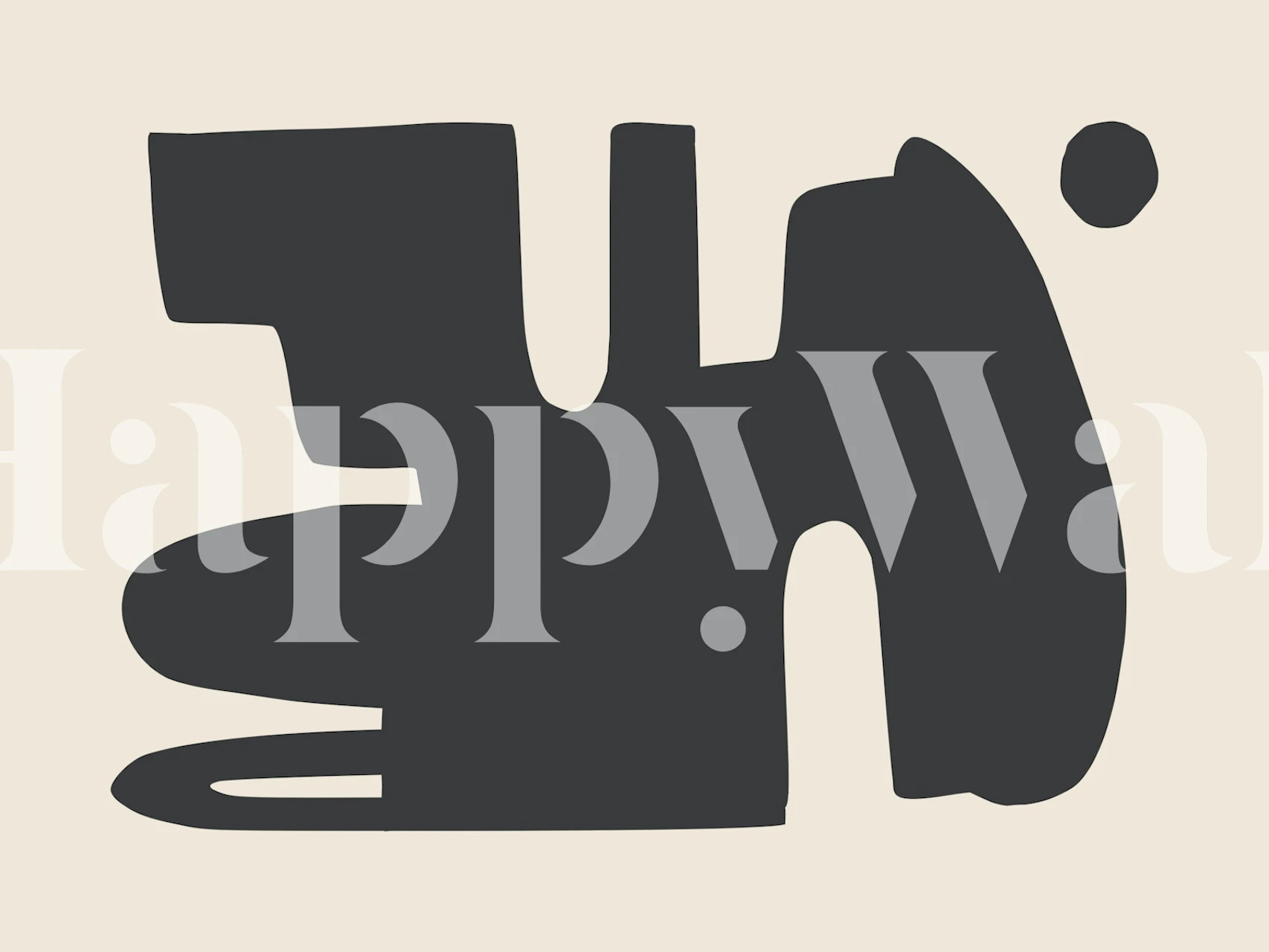 Black and white abstract shapes wallpaper