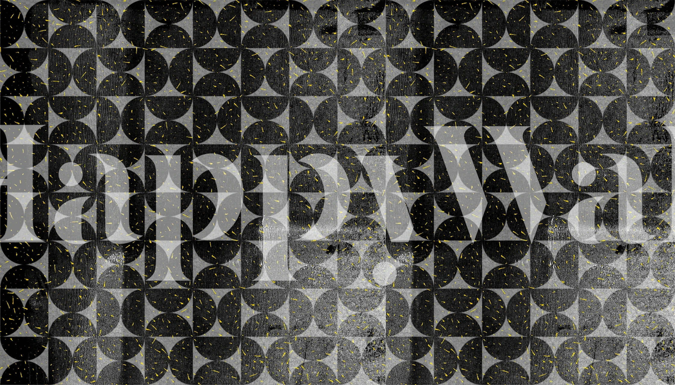 Abstract geometric pattern wall mural fading from dark to light